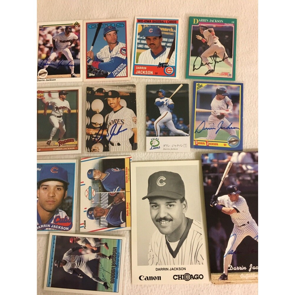 13 Cubs Darrin Jackson Autographed Baseball Card